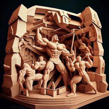 3D model Sky High Gym Battle Hiwamaki Gym Battle in the SkyRELIE (STL)